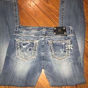 Miss me distressed easy boot cut size 27
